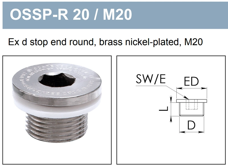 Nút bịt ren M20 bằng kim loại chống cháy nổ 50065611 - detail