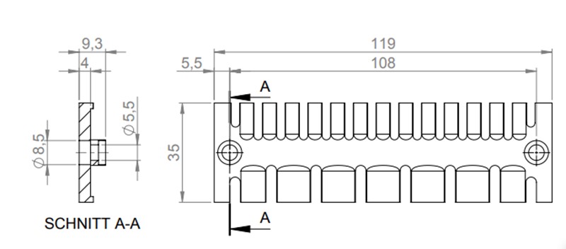 Phụ kiện giữ cố định 13 cáp ZL 32116 detail