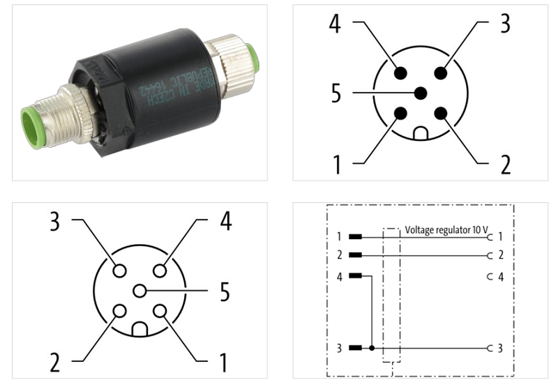 Bộ chuyển đổi tín hiệu M12 IN: 24 VDC - OUT: 10 VDC / 25 mA 446139 - DETAIL