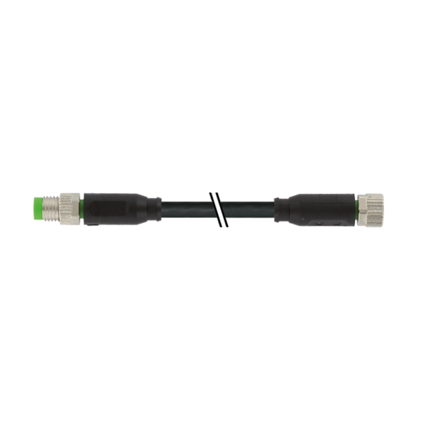 Cáp PUR 0.2m có 2 đầu nối M8 male 0° / M8 female 0° A-code 3 chân 7000-88001-6300020 - HEADER