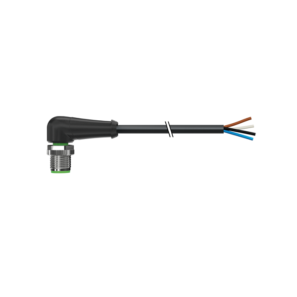 Cáp PUR dài 1.5m có đầu nối M12 male 90° A-code 4 cực 7000-12101-6340150 - HEADER
