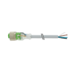 Cáp PUR dài 5m 1 đầu nối M12 female 0° A-code có LED 7000-12281-2330500 - HEADER