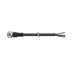 Cáp PVC 20m có đầu nối M12 female 0° A-code 3 cực