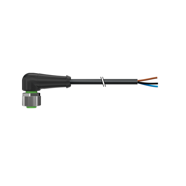 Cáp PVC 20m có đầu nối M12 female 90° A-code 3 cực 7000-12321-6132000 - HEADER