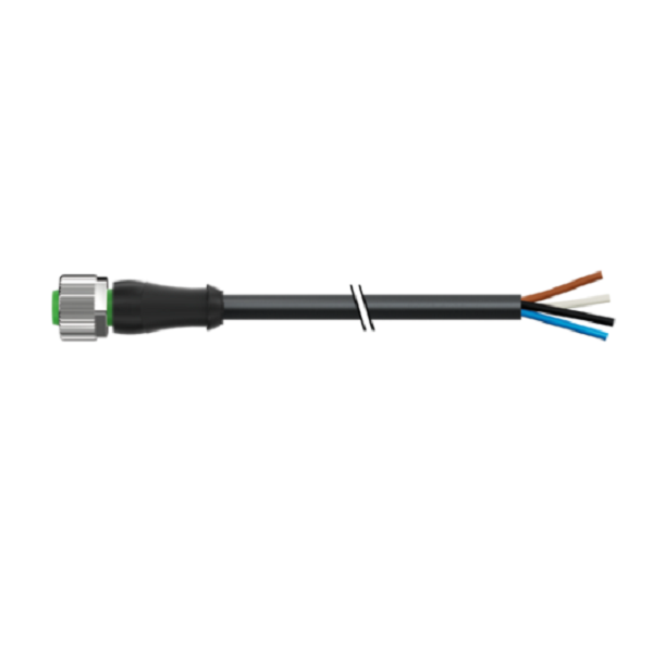 Cáp PVC 3m có đầu nối M12 female 0° A-code 4 chân 7000-12221-6140300 - HEADER