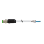 Cáp shield dài 20m có đầu nối M12 male 0° A-code 4 chân