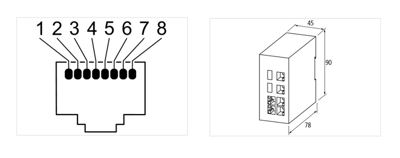 Ethernet switch 8 cổng RJ45 TREE 8TX METALL 58171 - DETAIL