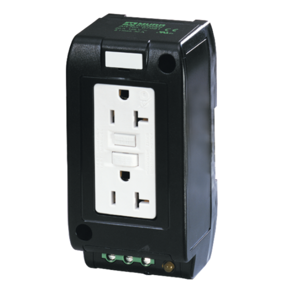 Ổ cắm nguồn đôi 15A lắp DIN-rail chuẩn NEMA 5-15 MSVD 67982 - HEADER