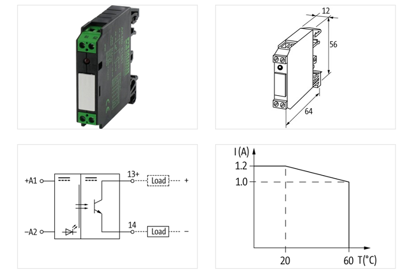 OPTO-COUPLER điện áp vào 5VDC output transistor 24V 1.2A AMMS 50041 - DETAIL