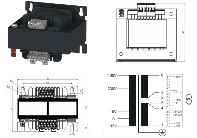 Biến áp cách ly 1 pha 400VA MTL Murrelektronik 86477 - detail