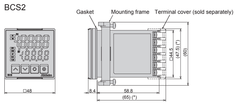 Bộ điều khiển nhiệt độ 48x48mm ngõ ra 4-20mA BCS2-A00-10-detail
