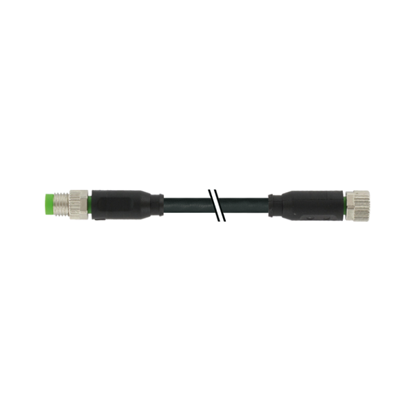 Cáp PUR 0.6m có 2 đầu nối M8 male 0° / M8 female 0° A-code 3 cực