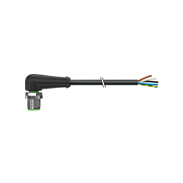 Cáp PUR dài 1.5m có đầu nối M12 male 90° A-code 5 cực 7000-12121-6350150 - HEADER