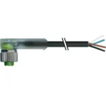 Cáp PUR dài 10m có đầu nối M12 female 90° A-code with LED - header