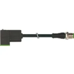 Cáp PUR dài 6m có đầu nối M12 male 0° A-cod. MSUD valve plug C - header