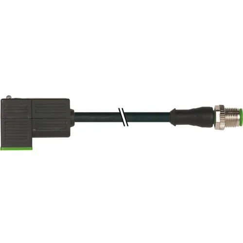 Cáp PUR dài 6m có đầu nối M12 male 0° A-cod. MSUD valve plug C - header