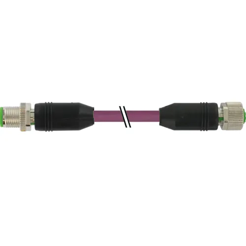 Cáp nối M12 MaleFemale 0° B-coded Shielded 15m - header