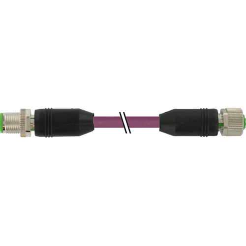 Cáp nối M12 MaleFemale 0° B-coded Shielded 20m - header