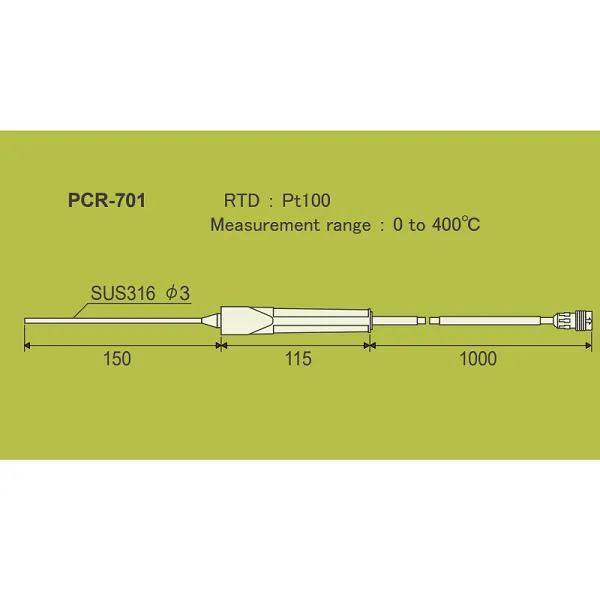 Đầu dò nhiệt độ Pt100 400 độ C máy đo cầm tay PCR-701 - header