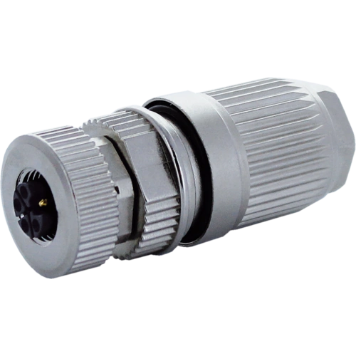 Đầu nối M12 Power female 0° L-code IDC 5 cực có shield - header