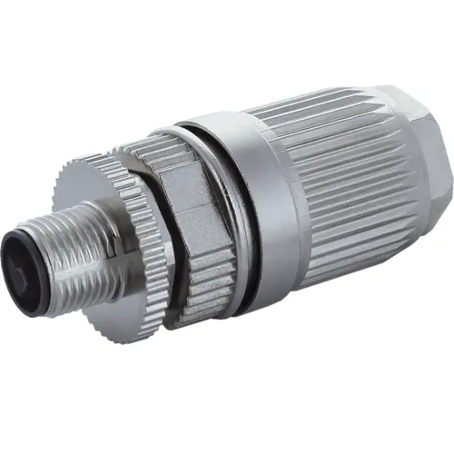 Đầu nối M12 Power male 0° L-code IDC 5 cực có shield - header