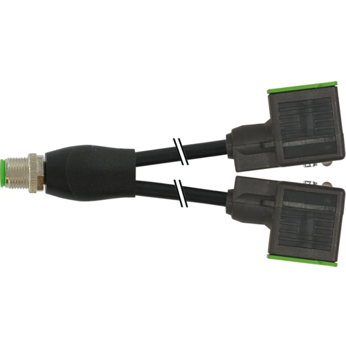 Đầu nối Y M12 male 2x valve plug A-18mm - header