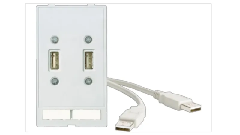 Ổ cắm 2×USB-A femalemale 0.7m cable MODLINK MSDD - body