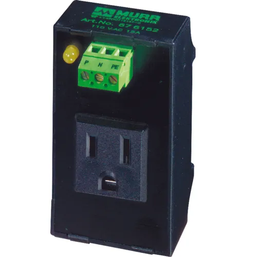 Ổ cắm lắp DIN-rail chuẩn NEMA có LED - header