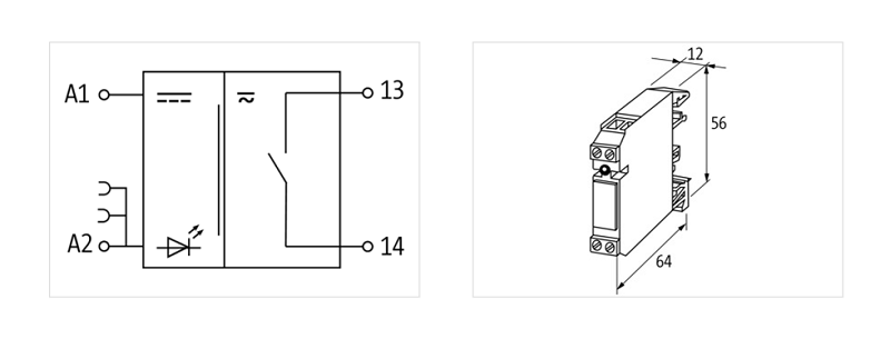 Rơ-le quang IN: 24 VAC/DC - OUT: 250 VAC/DC / 5 A 51851 - DETAIL