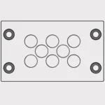 Tấm đệm 8 cáp 12mm KEL-DPZ 43800 - header