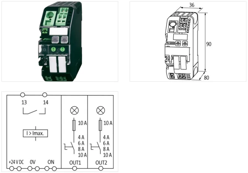 Bảo vệ dòng DC 24V 10A 2 kênh - detail