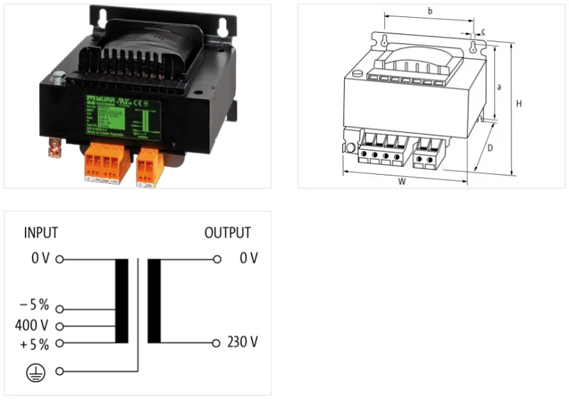 Biến áp cách ly 1 pha 1000VA 6686051 - detail