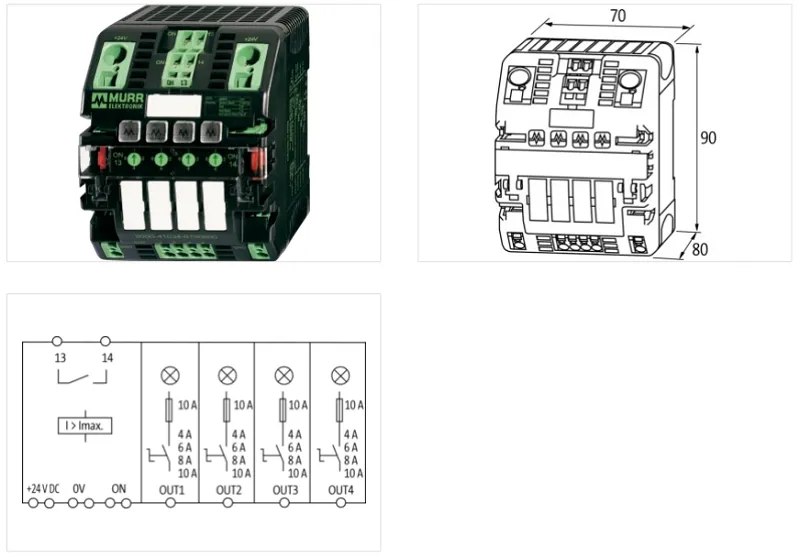 Bộ bảo vệ dòng DC 4 kênh 24V 10A chỉnh được - detail