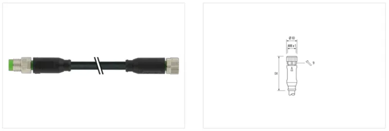 Cáp 1m có đầu nối M8 - detail1