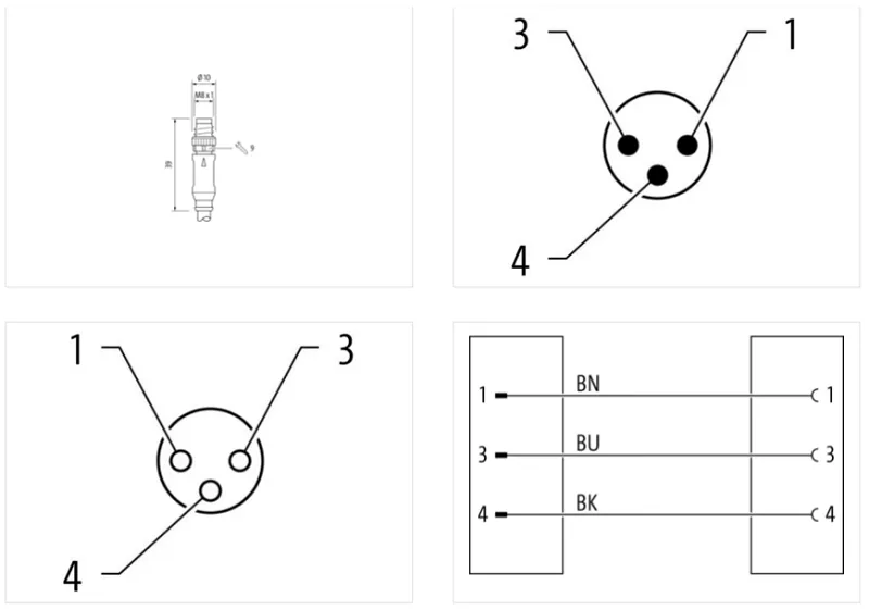 Cáp 1m có đầu nối M8 - detail2