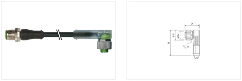 Cáp PUR 1.8m có 2 đầu nối M12 - detail1