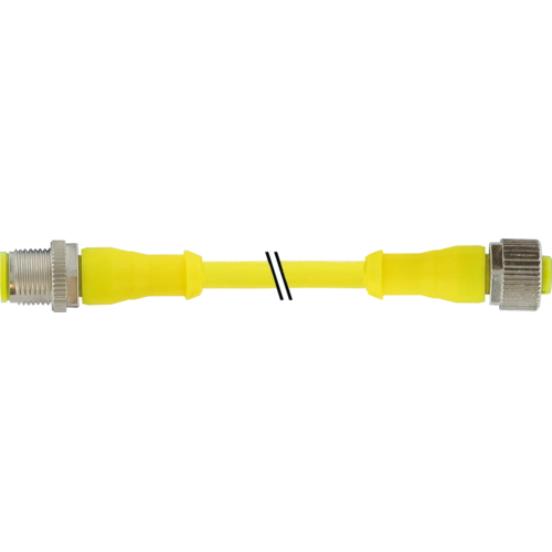 Cáp PUR 10m màu vàng 2 đầu nối M12 - header