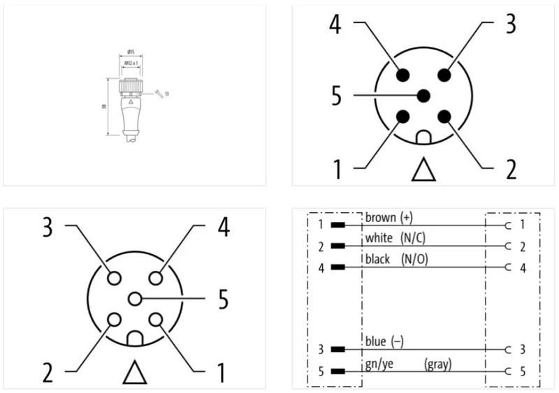Cáp PUR 7m màu vàng 2 đầu nối M12 - detail 2