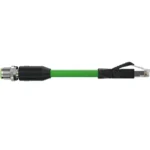Cáp PUR bọc chống nhiễu dài 0.5m có 2 đầu nối M12-RJ45 - header
