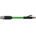 Cáp PUR dài 1m bọc chống nhiễu có 2 đầu nối M12-RJ45 - header