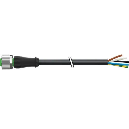 Cáp PVC dài 20m có đầu nối M12 female - header