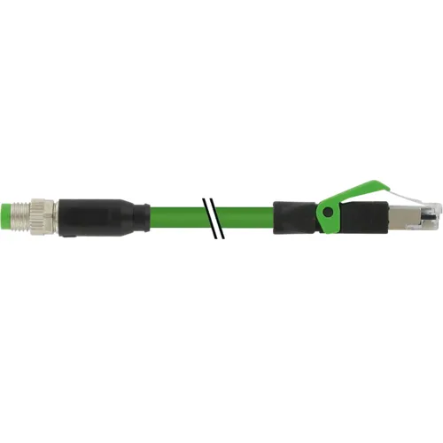 Cáp dài 1m bọc chống nhiễu có 2 đầu nối M8-RJ45 - header