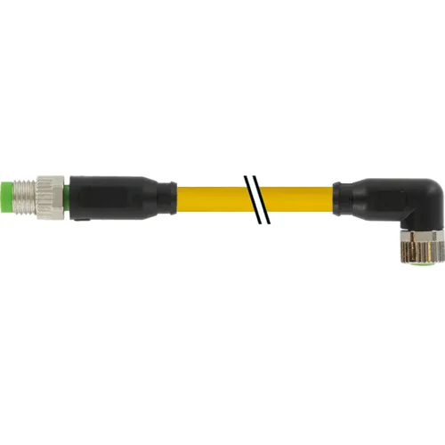 Cáp màu vàng 1m có đầu nối M8 - header