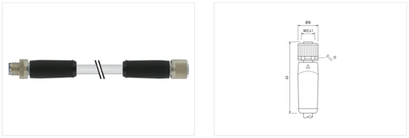Cáp nguồn PUR 3m có đầu nối M12 - detail1