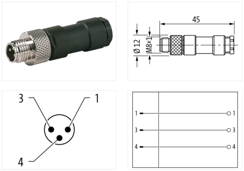 Đầu nối kiểu hàn chì M8 - detail