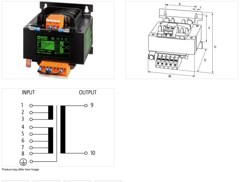 Biến áp 160VA ngõ vào dải rộng - detail