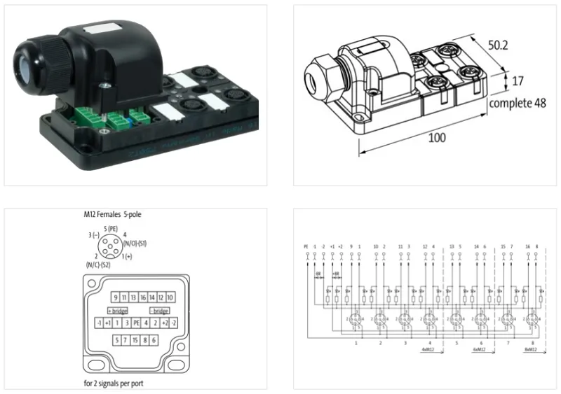 Bộ phân phối tín hiệu 4XM12 5 cực MVP12 27773 - detail1