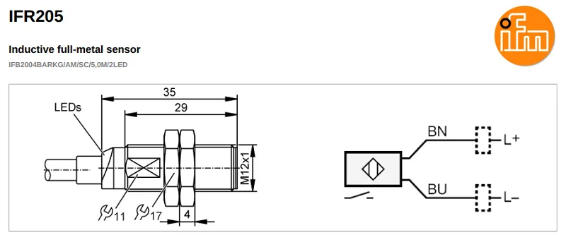 Cảm biến tiệm cận 4mm IFR205 - detail