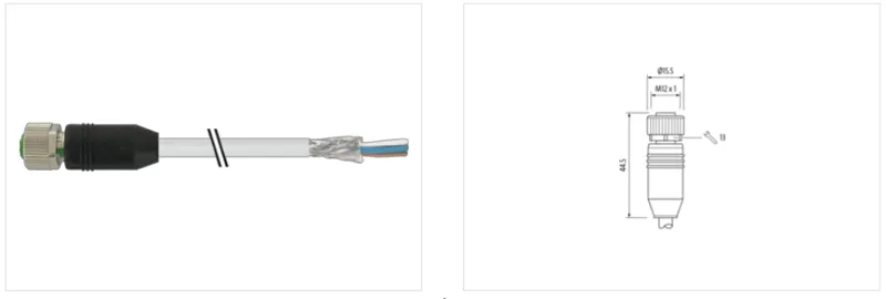 Cáp bọc chống nhiễu dài 10m có đầu nối M12 - detail1