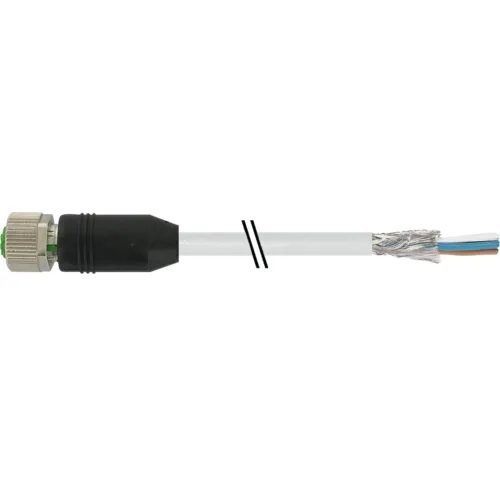 Cáp bọc chống nhiễu dài 10m có đầu nối M12 - header